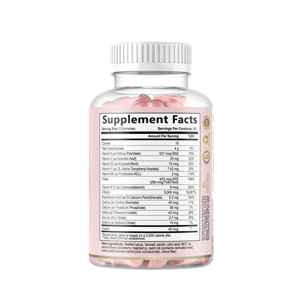 Nature's Nutrition - Hair Gummy Vitamins - Sugar Free