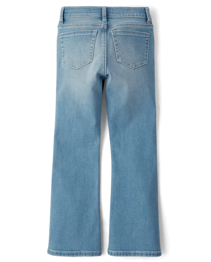 The Children's Place - Girls Studded Flare Jeans, Blue