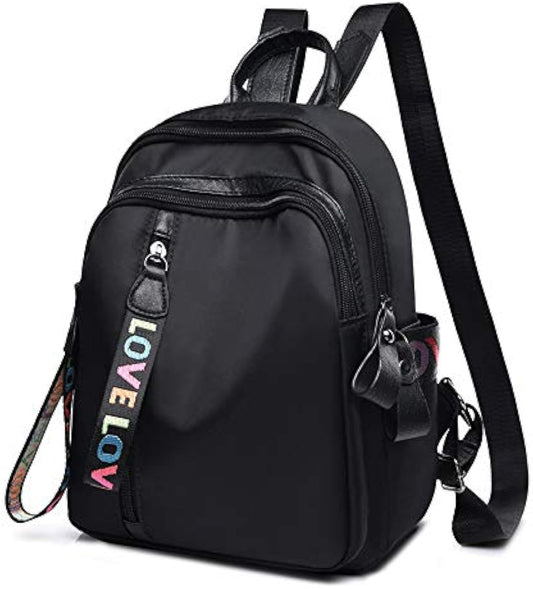 Women's Double Strap Backpack, Black