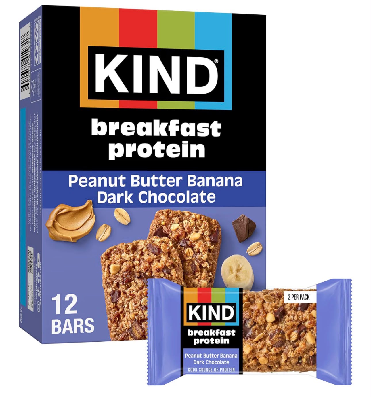 KIND - Breakfast Peanut Butter Banana Dark Chocolate Protein Bars