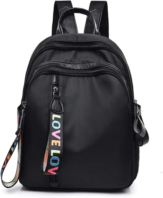 Women's Double Strap Backpack, Black