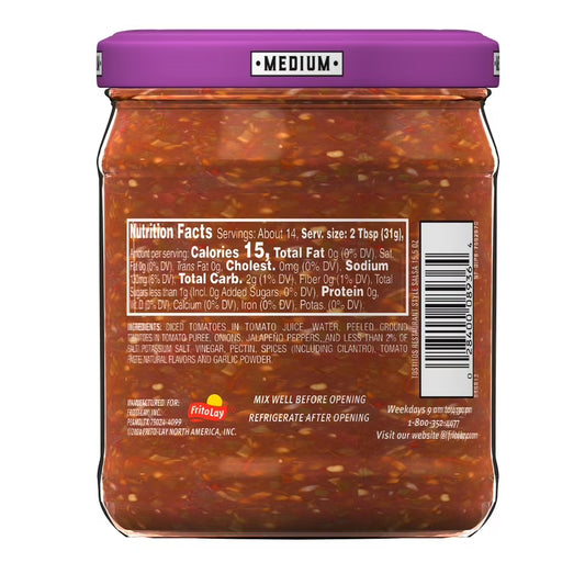 Tostitos Restaurant Style Salsa - Medium, 15.5 Ounce