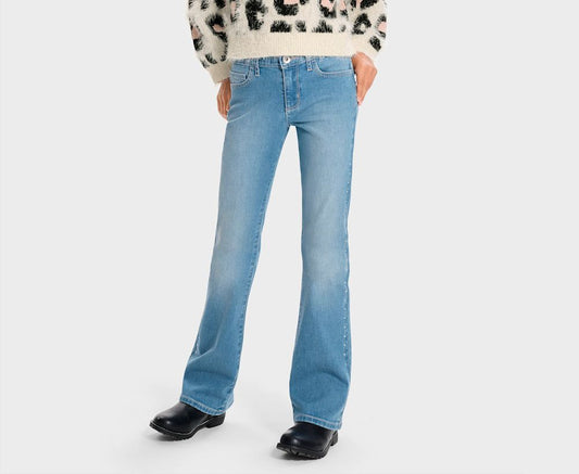 The Children's Place - Girls Studded Flare Jeans, Blue