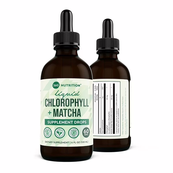 360 Nutrition - Liquid Chlorophyll + Matcha Supplement Drops