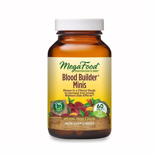 MegaFood - Blood Builder Minis (EXP-08/25) - Iron Supplement (60 Tablets)